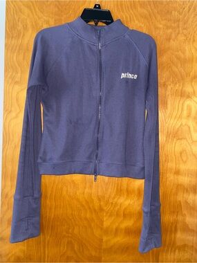 Prince cropped zip up